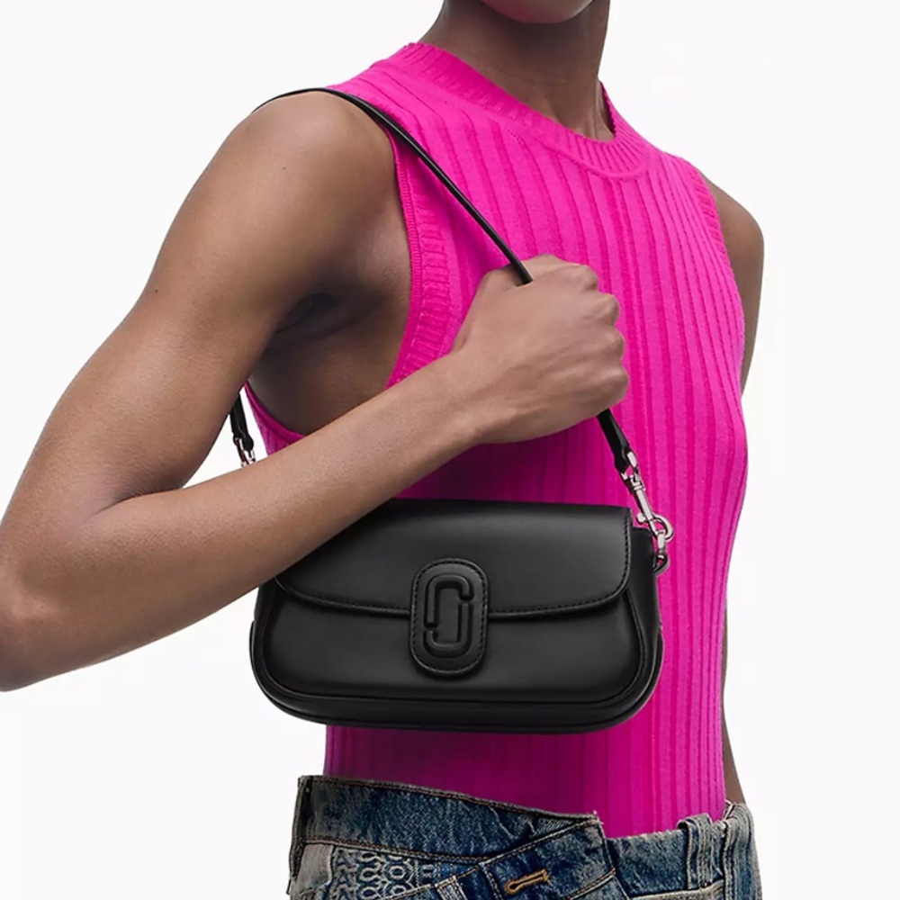 Authentic Marc Jacobs Black Leather Shoulder Bag